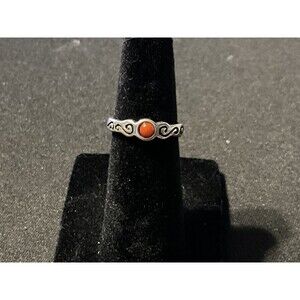 3.5in (25 Silver & Coral Silpada Toe Ring
